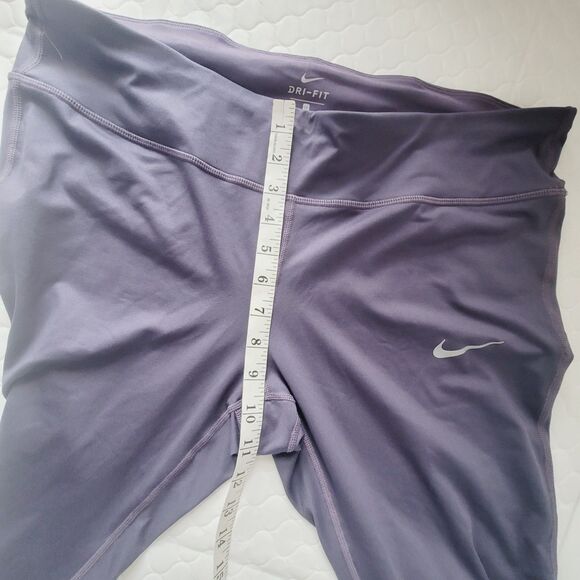 Nike Dri-Fit Women's Running Crop Tights Purple Stretch Plus Size 1X - Picture 10 of 15